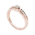 thumbnail image 2 of 1/10 Carat T.W. Diamond Cluster 10kt Rose Gold Engagement Ring, 2 of 5