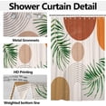 thumbnail image 3 of Boho Mid Century Shower Curtain Abstract Bohemian Geometric Shower Curtains for Bathroom Decor 72W x 72 L Inches Leaf Neutral Modern Waterproof Fabric Shower Curtains, 3 of 6