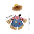 thumbnail image 4 of Farmhouse Scarecrow 23 inch Porch Goose Outfit Red Gingham Plaid Shirt for Lawn Goose Statues Fall Harvest Thanksgiving Front Porch Patio Yard Decor, 4 of 6