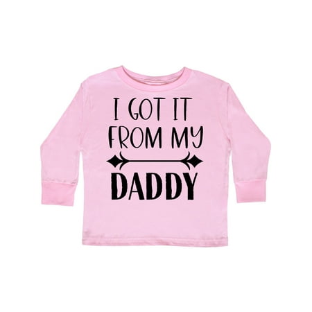 

Inktastic I Got It From My Daddy Gift Toddler Boy or Toddler Girl Long Sleeve T-Shirt
