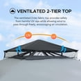 thumbnail image 6 of Sunjoy 9 ft. x 9 ft. Light Gray and Black Steel Soft Top Gazebo Mosquito Nettings and Privacy Screens, Double Roof Outdoor Screened Gazebos Shelter, Gazebo Canopies for Backyard, 6 of 10