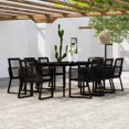 thumbnail image 1 of vidaXL 9 Piece Garden Dining Set Black, 1 of 4