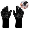 thumbnail image 2 of 1 par de guantes para barbacoa, guantes para asar resistentes al calor de 1472 °F, guantes de silicona antideslizantes para horno, guantes largos de cocina para barbacoa, cocinar, hornear, cortar Fokelyi XWJ-A0097-3, 2 of 9
