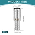thumbnail image 2 of Uxcell 2 Pcs 3/4" a 9/16" adaptador de manguera de acero inoxidable, 2 of 6