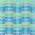 thumbnail image 1 of Ahgly Company Tapis d'Intérieur Lavable en Machine Carré Transitionnel Macaw Bleu Vert, 7 Pieds Carré, 1 of 7