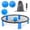 Blue, variant on Portable Roundnet Game Set, Outdoor Beach Game with 2 Balls, Sturdy Net & Carry Bag for Beach, Backyard, Lawn, Park, Camping and Gathering