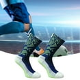 thumbnail image 4 of Dream Lifestyle 1 Pair Football Socks Sweat-absorbing Non-slip Thickened Stretchy Ventilating Comfort Running Socks Outdoor Supplies, 4 of 8