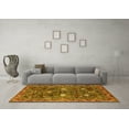 thumbnail image 3 of Ahgly Company Indoor Round Oriental Yellow Traditional Area Rugs, 4' Round, 3 of 4