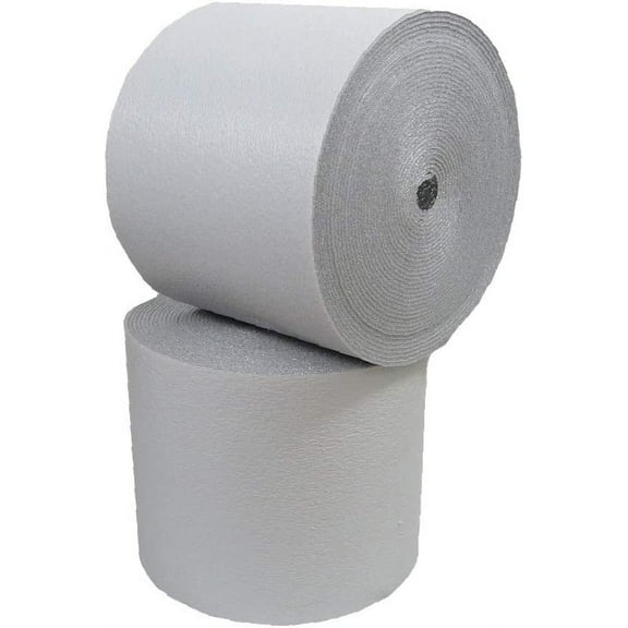 US Energy Products NASATek Heavy Duty 50sqft (24inch x 25ft) White / Finish Reflective Foam Pipe Air Duct Attic Basement Weatherization wrap Insulation (1/4 inch thick)
