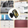 thumbnail image 5 of 4 Pcs Cabinet Handle Drawer Pulls Pear Knobs with Screws Square Furniture Office Cabinet Knob Decoration, 5 of 7