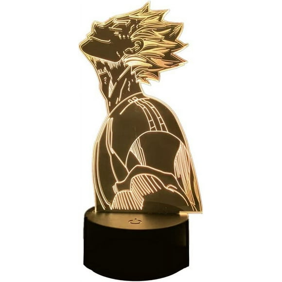 3D Illusion Lamp Anime BOKUTO Figure Led Night Light for Kids Bedroom Decor Japanese Manga 7 Color Touch/Remote Control 16 Colors Changing RGB