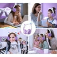 thumbnail image 6 of Hinzonek Kids Headphones, Cat Ear 5.3 Wireless Headphones, LED Light Up Bluetooth Foldable Headphones Over Ear With Microphone for Phone/Tablet/Laptop/School Christmas Gift (Gradient Purple), 6 of 11