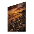 thumbnail image 2 of Designart "Seashore Dusk Radiant Shine" Nautical & Beach Print on Natural Pine Wood, 2 of 5