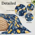 thumbnail image 6 of Lemon Bird Throw Pillow Cover, Pillowcase Protectors with Zipper, Breathable Decorative Lumbar Pillow Case Cover, Blue Yellow Pastoral Flowers Plant Summer Pillow Shams for Couch Sofa 12x20Inch, 6 of 8