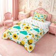 thumbnail image 2 of Manfei Sunflower Bee Twin Comforter Sets 2pcs,Cartoon Rainbow Bedding Set,1 Comforter and 1 Pillowcase,Reversible, 2 of 6