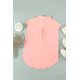 thumbnail image 2 of ABPHQTO Camiseta sin mangas rosa con botones y cuello vuelto para mujer, 2 of 5
