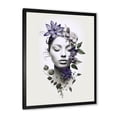 thumbnail image 2 of Designart "Abstract Woman in Purple Yin Yang III" Fashion Framed Wall Art - Glam Purple Woman Abstract Living Room Framed Canvas Art, 2 of 6