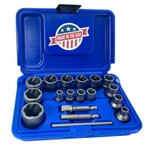 Rocketsocket, Bolt, Nut & Screw Extractor Socket Wrench & Set, 18 Pieces