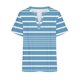 thumbnail image 4 of Plus Size Mujeres Blusas Cuello en V Casual Suelto Verano Blusa de Manga Corta para el Uso Diario Y Casual, 4 of 5