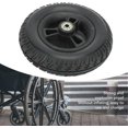 thumbnail image 2 of ZOUSSIQI Roue avant de Fauteuil Roulant 7 Pouces en PU, Roulettes de Remplacement Antidérapantes pour Fauteuil Roulant, Accessoires de Roue CA919-37381, 2 of 9