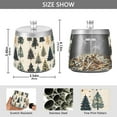 thumbnail image 2 of Yayeee Ashtray with Lid for Cigarette Smokeless Stainless Steel Home Ash Holder, Beige Christmas Trees, 2 of 7