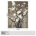 thumbnail image 4 of Chilfamy White Flowers Throw Blanket Bedding Cozy Lightweight for Couch Sofa Bed All Seasons Gift 40x50in, 4 of 6