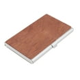 thumbnail image 4 of KALLORY Business Card Case Chocolate Stainless Steel 1Pack 3.6x2.4in, 4 of 8