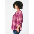 thumbnail image 3 of Roaman's Women's Plus Size Plaid Henley Tunic, 3 of 3