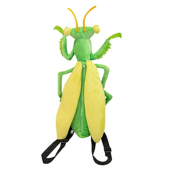 Mochila infantil Mantid, ligera de felpa, con correas ajustables, para ir al colegio, de viaje o de camping