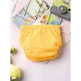 thumbnail image 3 of Nyeemya Toddler Baby Boys Girls Washable Swim Diaper Unisex Solid Color Swimming Trunks Infant Yellow 90, 3 of 6