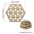 thumbnail image 2 of Uxcell Felt Coasters, Hexagonal Pad Coaster for Drink Cup Pot Bowl Vase, Beige 12 Pack, 2 of 5
