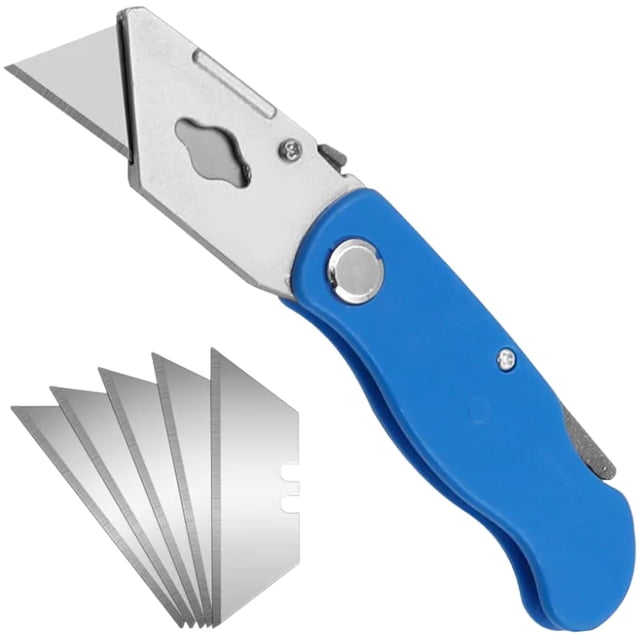 Cuchillo de Bolsillo Plegable ProCutBlue 1 Pieza Cuchilla 18x57mm Plegable Acero Inoxidable Mango Plástico Azul Cuchilla