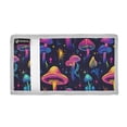 thumbnail image 2 of JIALIOU Nylon Trifold Card Wallet with ID Window Zipper Pocket for Men Women Teen Neon Mushroom and Star, 2 of 7