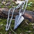 thumbnail image 3 of Colgante de doble cara de acero inoxidable con runas vikingas y mitología nórdica, cadena larga, joyería para hombre con personalidad, 3 of 6