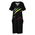 thumbnail image 4 of Saint Kitts and Nevis My Country Claw Nail Vestido suelto con bolsillo Vestido de verano para mujer Vestidos largos con velo, 4 of 7
