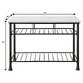 thumbnail image 7 of Acme Freyja Kitchen Island in White Cultured Marble and Gray Bars, Buffet and Dining Furniture, 7 of 7