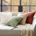 thumbnail image 4 of Topfinel 16" x 16" Wide Side Pillowcase,Corduroy Decorative Textured Pillow Cover,SageGreen,Set of 2, 4 of 8