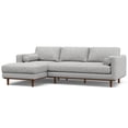 thumbnail image 5 of Simpli Home Morrison Mid Century Left Sectional 102 inch Wide Sofa Sectional in Mist Grey Tightly Woven Performance Fabric, 5 of 11
