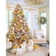 thumbnail image 2 of 30 piezas de adornos de purpurina de estrella de Navidad de Poinsettia, flores artificiales de Navidad, decoraciones para árboles de Navidad, decoraciones navideñas para bodas y fiestas (dorado) ER, 2 of 5