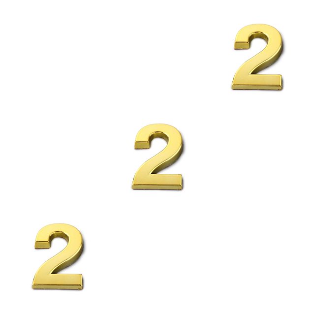 maskred Numéros de Maison pour Extérieur Style Simple Signes Numériques Accessoires de Marquage Numéro Exquis Accessoire Numéro 2 3 Pcs