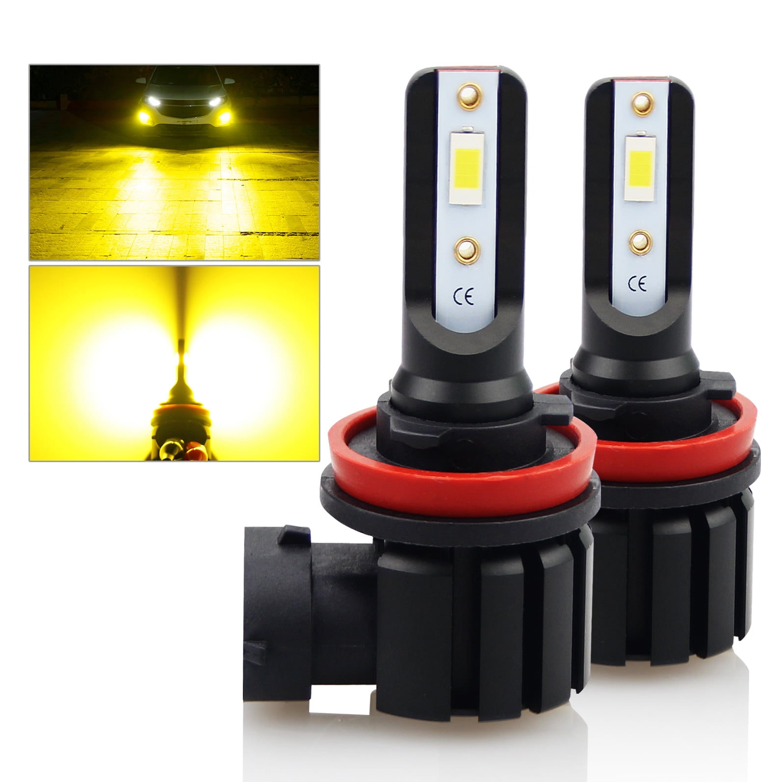 DLumina H11 H8 H16 Switchback LED Fog Bulb, 8000 Lumens 40W Dual Color
