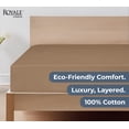 thumbnail image 6 of Royale Linens 100% Organic Cotton Fitted Sheet - Percale Weave - Super Soft Deep Pocket Bottom Sheets - Elastic Sheet Full Size - Full Fitted Sheets Only - (54"x75"+15", Chocolate), 6 of 9