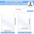 thumbnail image 2 of 2 Pcs 18 x 24 Inches Rigid Print Protectors Clear Hard Plastic Sheet Protectors Poster Sleeves for Protect Store and Display Photographs, Prints and Documents, 2 of 7