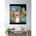thumbnail image 2 of Selfie With The Strange: Cat, Bigfoot, Ufo & Axolotl Poster Wall Art, Modern Wall Decor For Living Room Bedroom, 16x24 UNFRAMED, 2 of 3