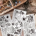 thumbnail image 4 of Juego de 3 calcomanías adhesivas blancas y negras para muebles y manualidades (30 x 15 cm) con diseño de flores y texto. Incluye espátula., 4 of 9