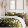 thumbnail image 6 of Ambesonne Tree House Duvet Cover Set, Hut in Idyllic Forest, 2-Calking, Yellow Green Dark Brown, 6 of 7
