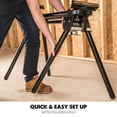 thumbnail image 4 of Evolution Power Tools EVOMS1 Compact Folding Miter Saw Stand with Quick Release Mounting Brackets Rollers and End Stops Black, 4 of 7
