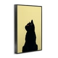 thumbnail image 4 of Stupell Industries Black Cat on Yellow Animals & Insects Painting Black Framed Art Print Wall Art, 12 x 18, 4 of 10
