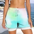 thumbnail image 5 of VBVC Women's Drawstring 2-in-1 Athletic Shorts , High Waisted Running Shorts For Women,Ladies' Double Layer Active Shorts with Pockets,Green,S-2XL, 5 of 8