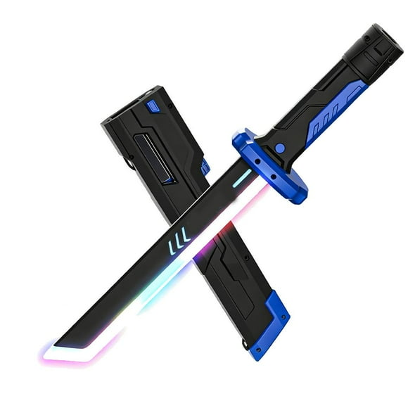 SharkTRUE 2 Pcs Épée Sparkblade avec Étincelles, Épée Lumineuse, Accessoire de Costume, Jeu de Rôle - Halloween, Épées Katana de Cosplay de Collection